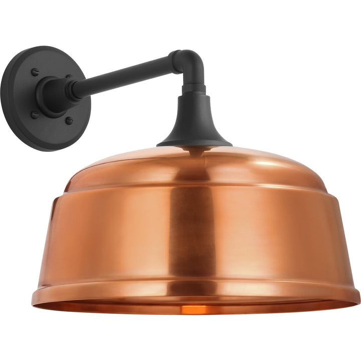Visual Comfort Signature Academy Outdoor Mack Barn Rockhouse Shade Wall Light in Matte Black (view 3)