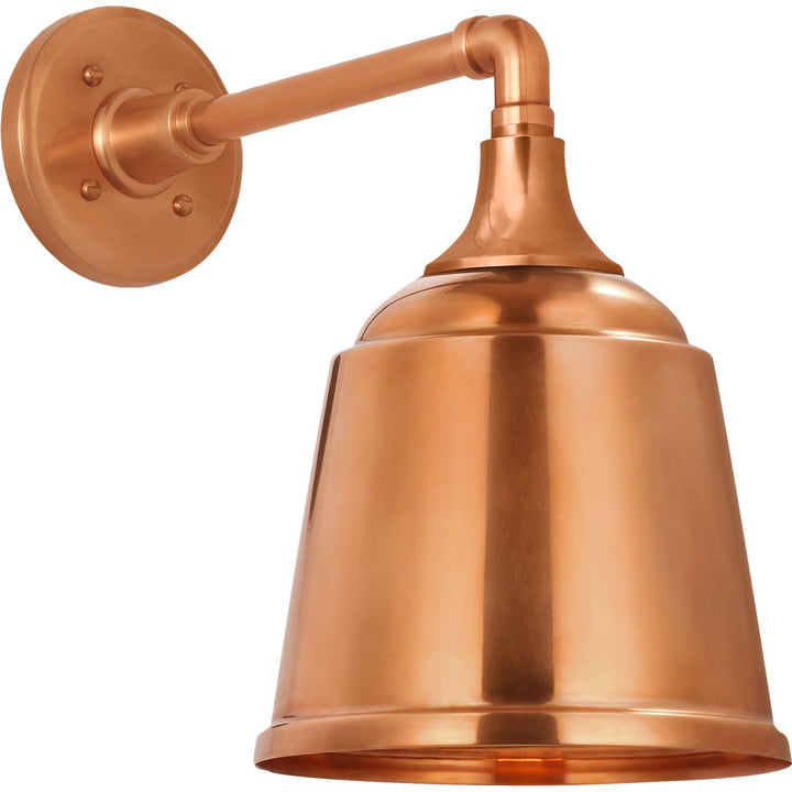 Visual Comfort Signature Academy Outdoor Mack Barn Sm Rockhouse Wall Light in Soft Copper