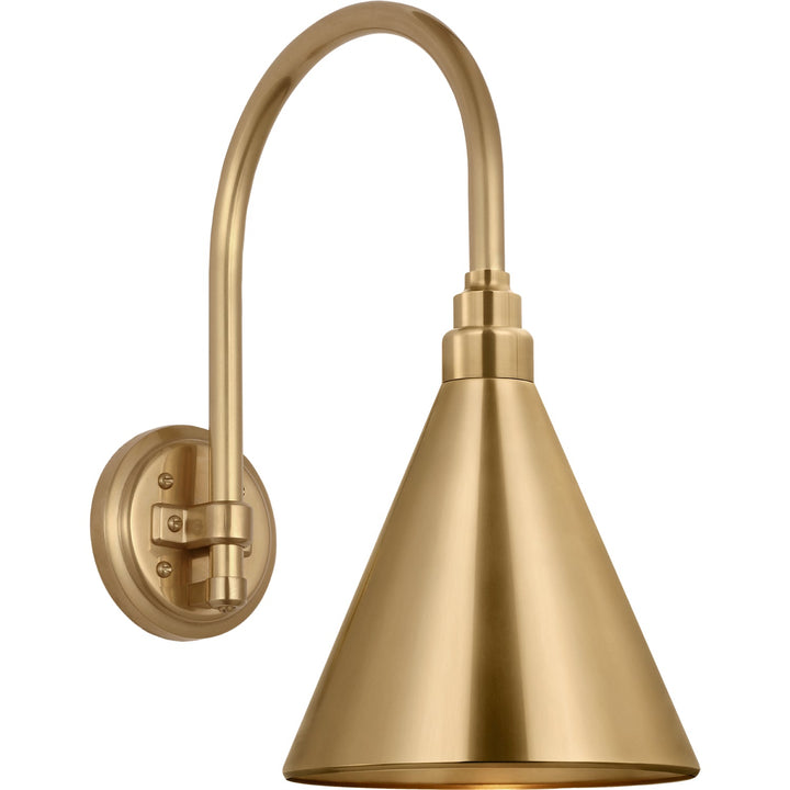 Academy Outdoor Arched 16in Mack Savannah Conical Wall Light