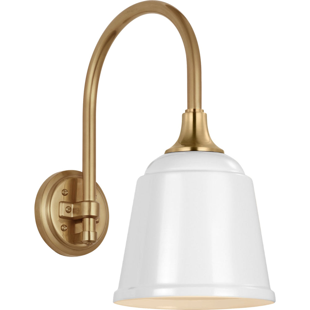Visual Comfort Signature Academy Outdoor Arched 16 Mack Sm Rockhouse Wall Light in Hand-Rubbed Antique Brass