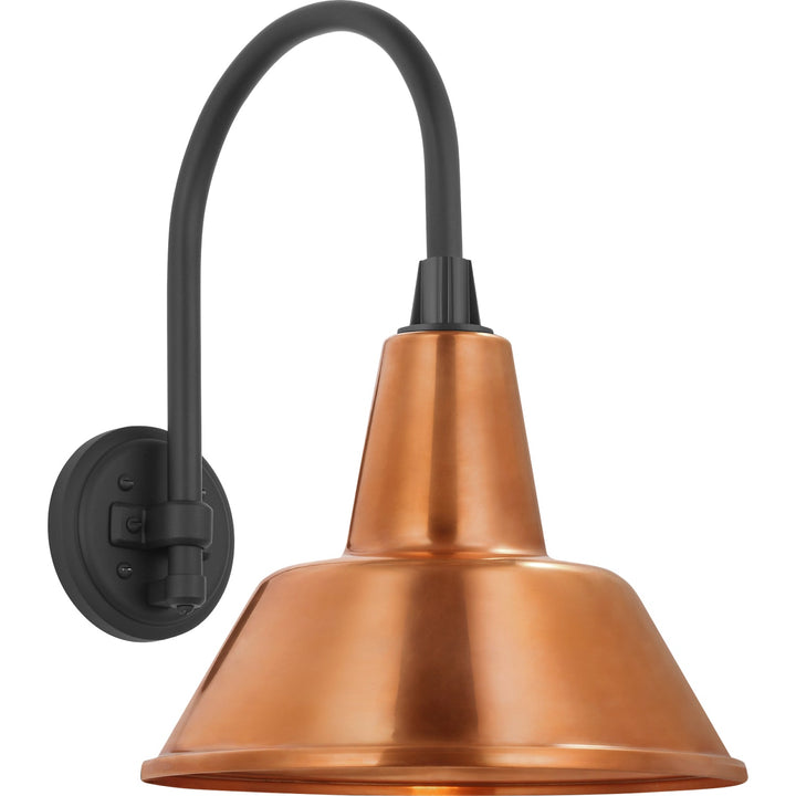 Visual Comfort Signature Academy Outdoor Arched 16in Mack Bowers Shade Wall Light in Matte Black (view 3)