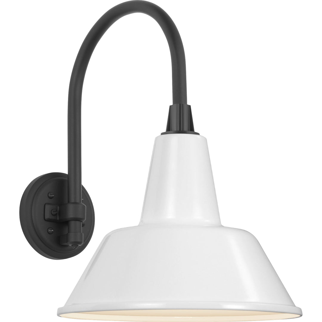 Visual Comfort Signature Academy Outdoor Arched 16in Mack Bowers Shade Wall Light in Matte Black (view 4)