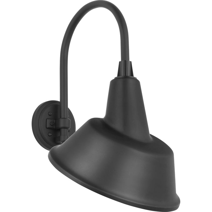 Visual Comfort Signature Academy Outdoor Arched 16 Mack Tilt Bowers Shade Wall Light in Matte Black
