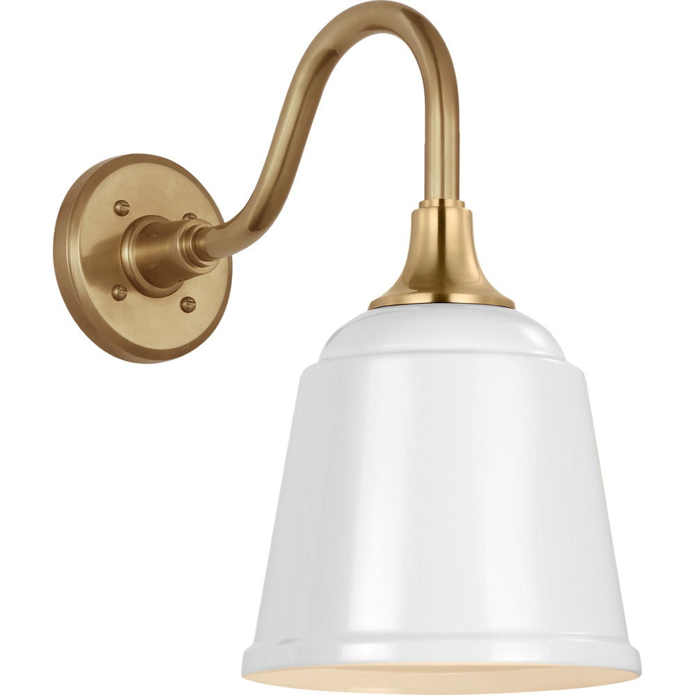 Visual Comfort Signature Academy Outdoor Flynn Barn Sm Rockhouse Wall Light in Hand-Rubbed Antique Brass