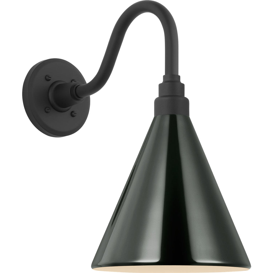 Visual Comfort Signature Academy Outdoor Flynn Barn Savannah Conical Wall Light in Matte Black (view 2)