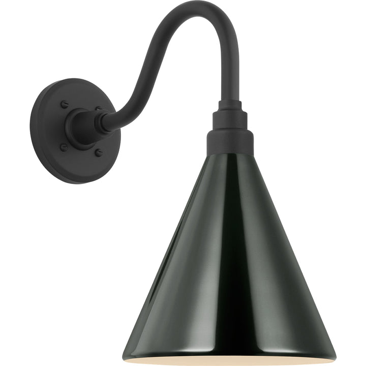 Visual Comfort Signature Academy Outdoor Flynn Barn Savannah Conical Wall Light in Matte Black (view 2)