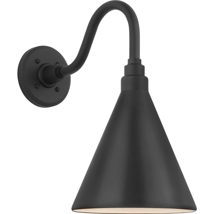 Visual Comfort Signature Academy Outdoor Flynn Barn Savannah Conical Wall Light in Matte Black