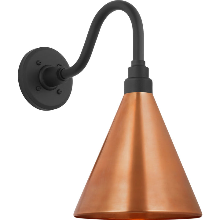 Visual Comfort Signature Academy Outdoor Flynn Barn Savannah Conical Wall Light in Matte Black (view 3)