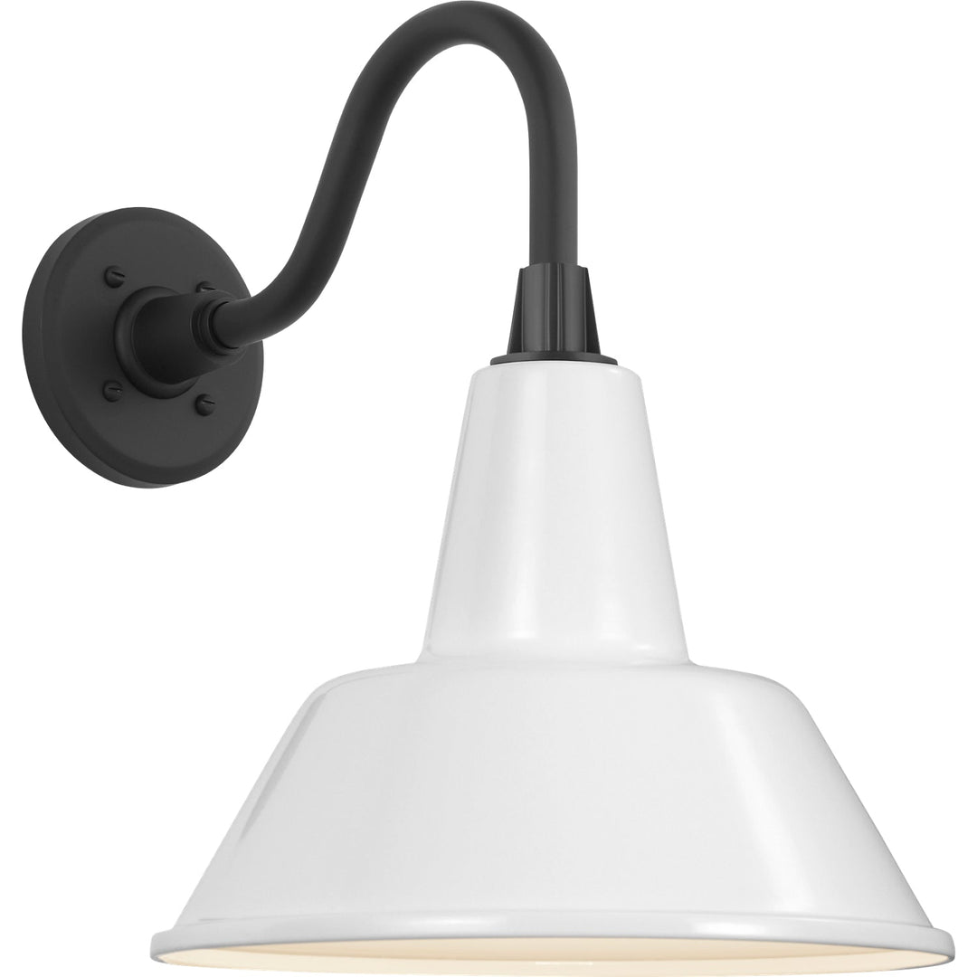 Visual Comfort Signature Academy Outdoor Flynn Barn Bowers Shade Wall Light in Matte Black (view 4)