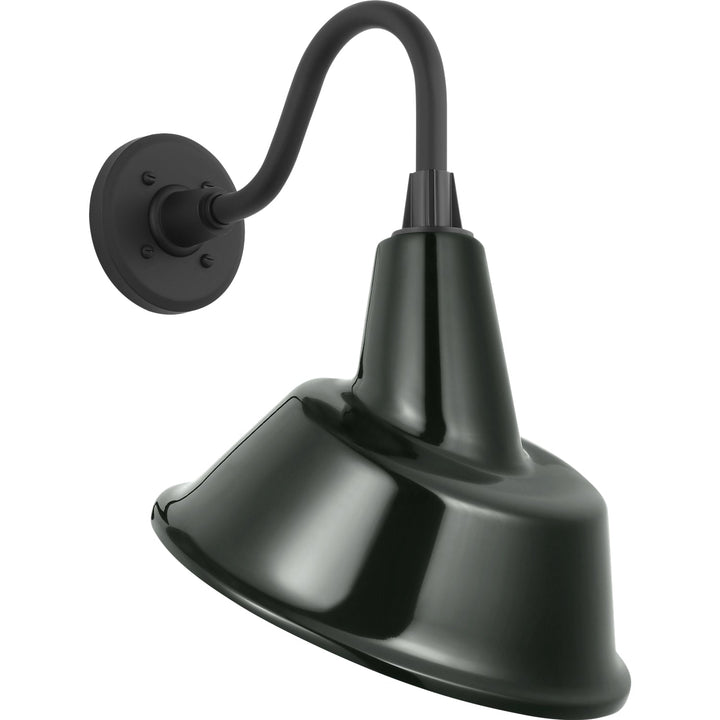 Visual Comfort Signature Academy Outdoor Flynn Barn Tilt Bowers Shade Wall Light in Matte Black (view 2)