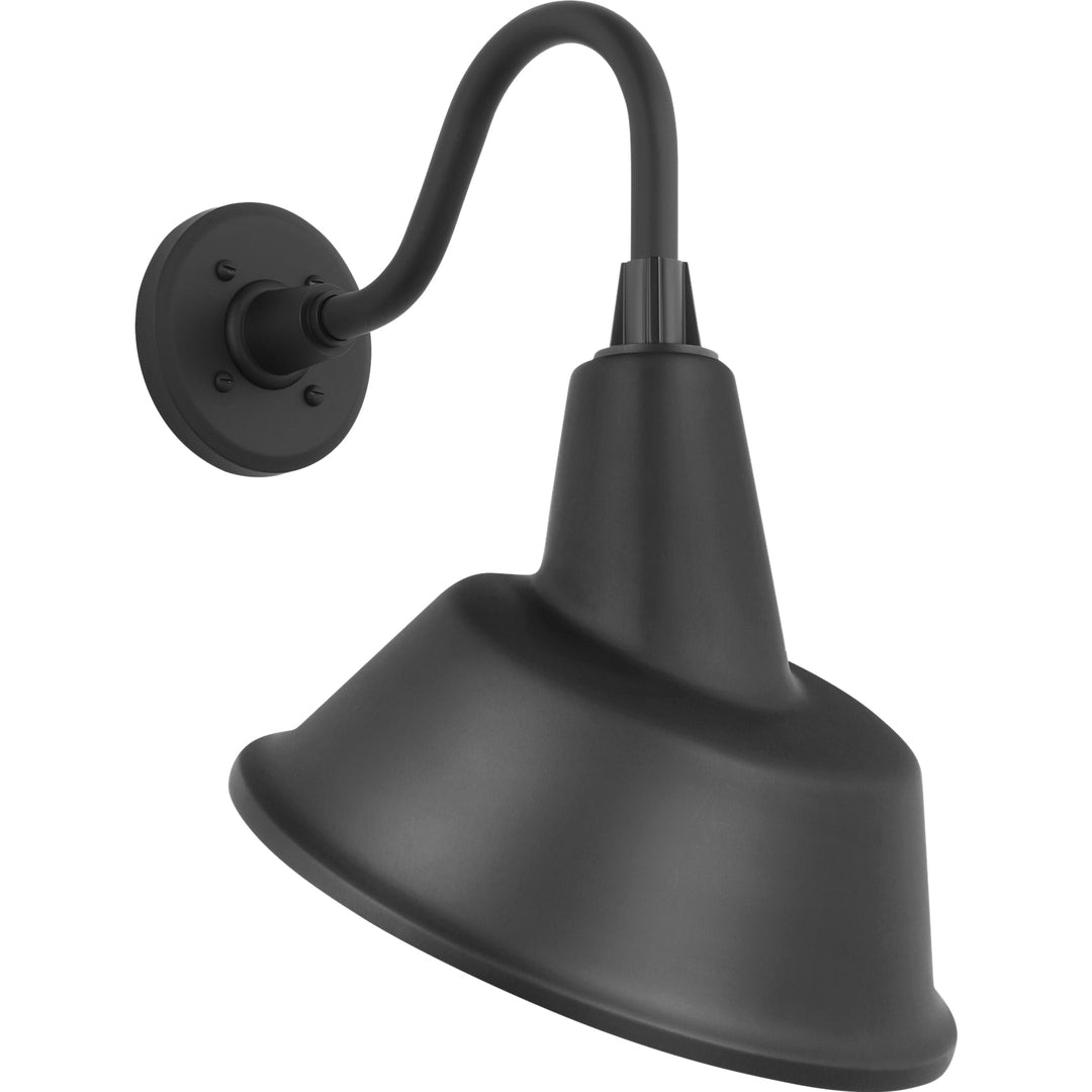 Visual Comfort Signature Academy Outdoor Flynn Barn Tilt Bowers Shade Wall Light in Matte Black