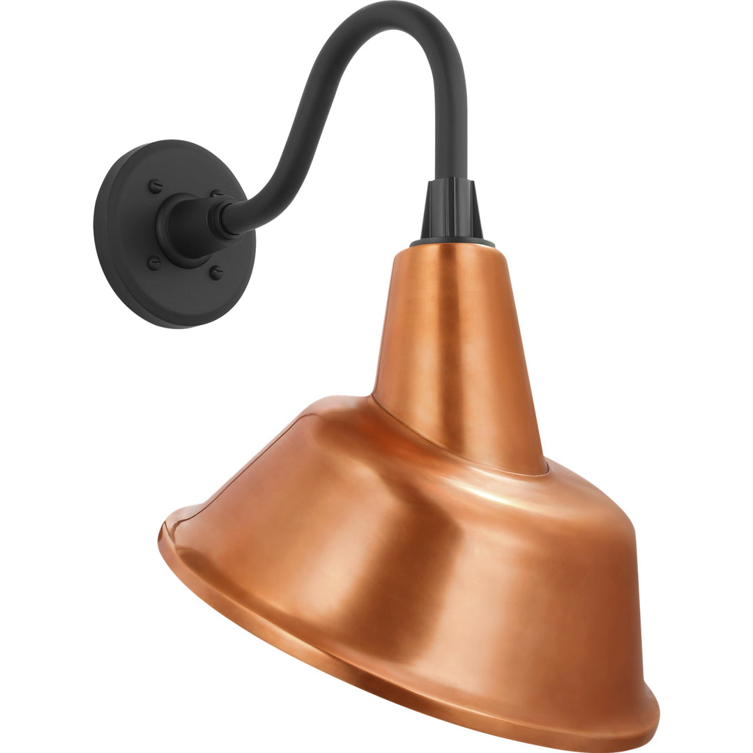 Visual Comfort Signature Academy Outdoor Flynn Barn Tilt Bowers Shade Wall Light in Matte Black (view 3)