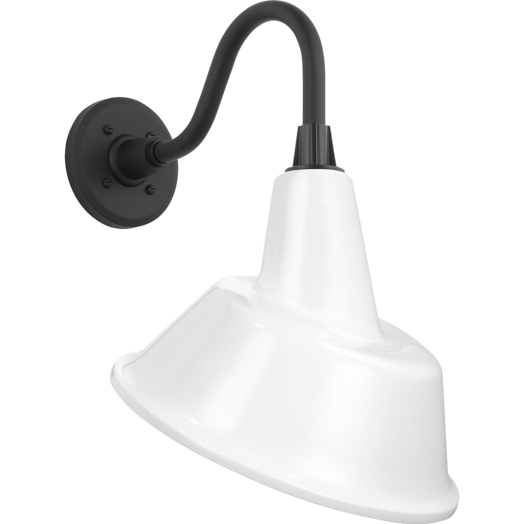 Visual Comfort Signature Academy Outdoor Flynn Barn Tilt Bowers Shade Wall Light in Matte Black (view 4)