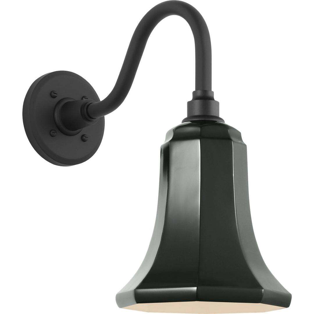 Visual Comfort Signature Academy Outdoor Flynn Barn Savannah Shade Wall Light in Matte Black (view 2)