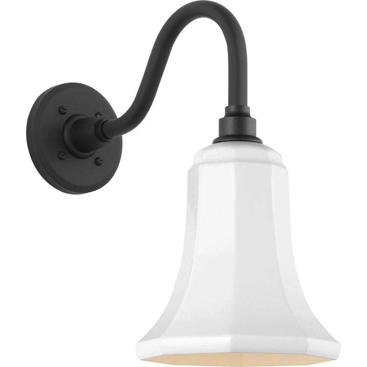 Visual Comfort Signature Academy Outdoor Flynn Barn Savannah Shade Wall Light in Matte Black (view 4)