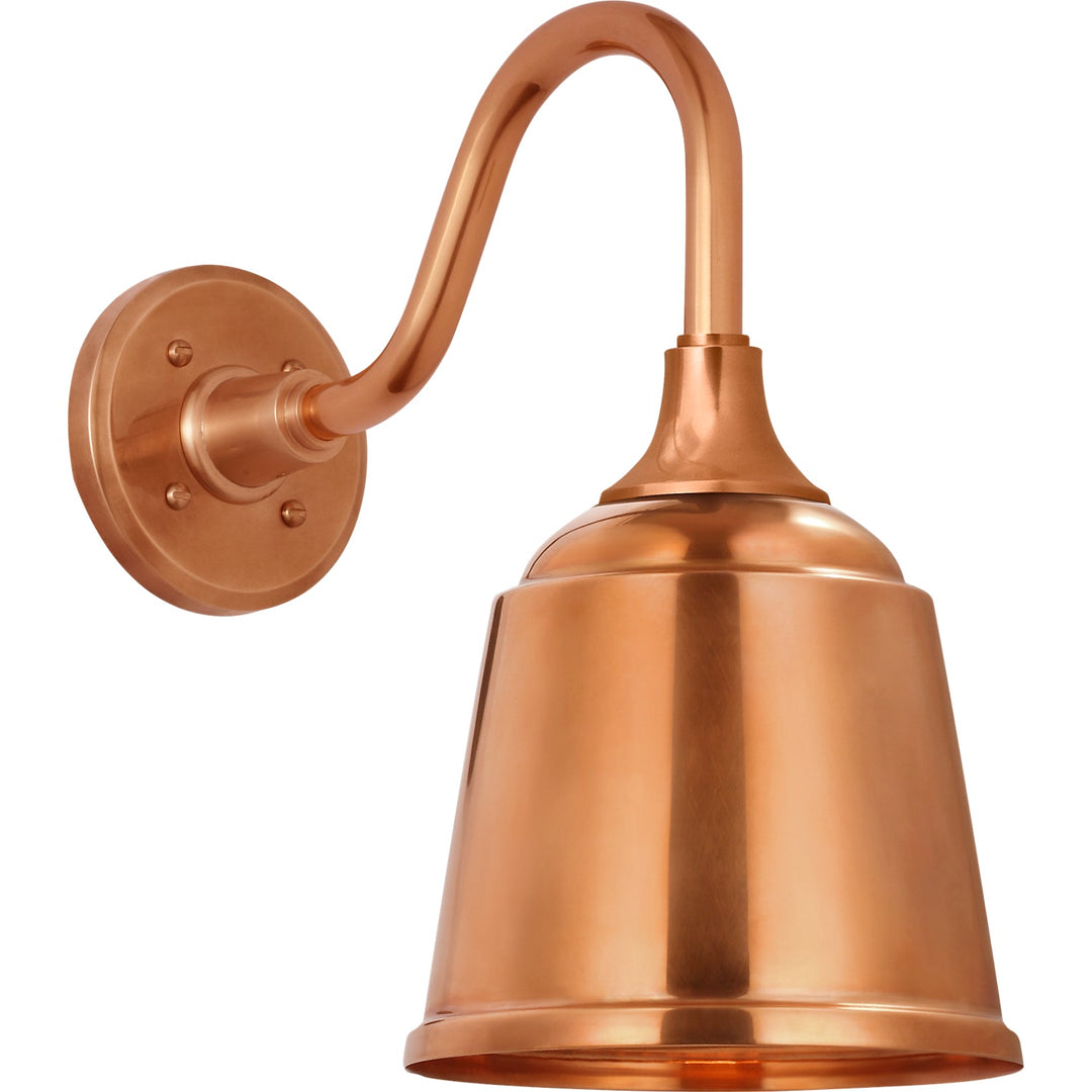 Visual Comfort Signature Academy Outdoor Flynn Barn Sm Rockhouse Wall Light in Soft Copper