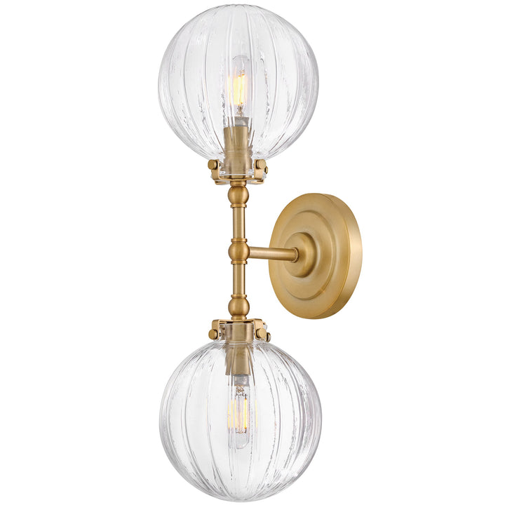 Hinkley Helene Tall Wall Sconce in Lacquered Brass