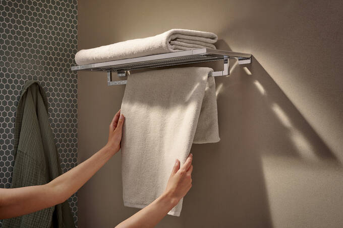 Hansgrohe AddStoris Towel Rack with Towel Bar