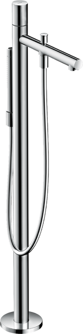 AXOR Uno Freestanding Tub Filler Trim with Zero Handle and Handshower
