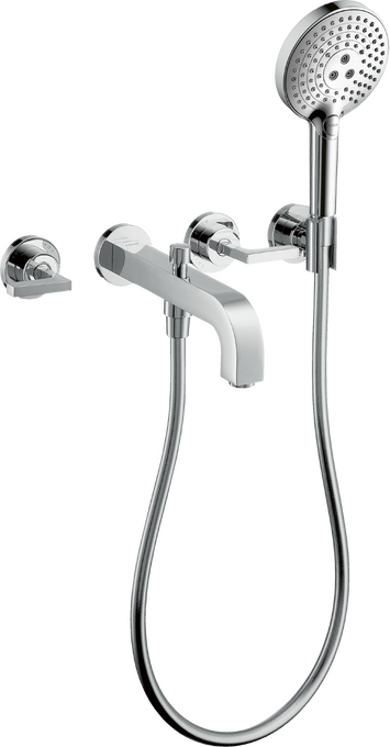 AXOR Citterio 3-Hole Wall-Mounted Tub Trim with Handshower Lever Handles