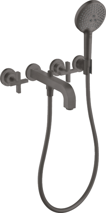 AXOR Citterio 3-Hole Wall-Mounted Tub Trim with Handshower Cross Handles