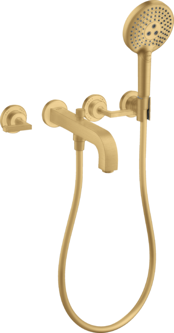 AXOR Citterio 3-Hole Wall-Mounted Tub Trim with Handshower Lever Handles