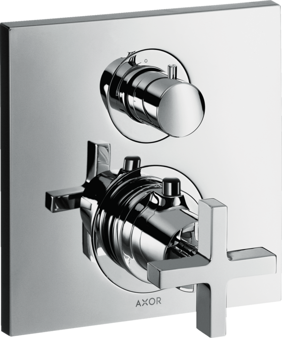 AXOR Citterio Thermostatic Trim with Volume Control- Cross Handle