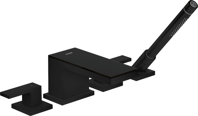 AXOR MyEdition 4-Hole Roman Tub Set Trim with Handshower  / Mirror Glass