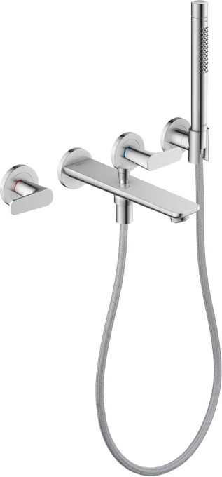 AXOR Citterio C 3-Hole Wall-Mounted Tub Filler with Handshower and Holder