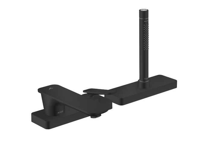 AXOR Citterio C 3-Hole Roman Tub Set Trim with Handshower and Sbox Cubic Cut