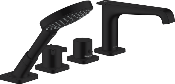 AXOR Citterio E 4-Hole Thermostatic Roman Tub Set Trim with Handshower