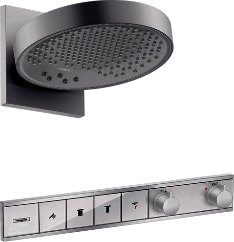 Hansgrohe Rainfinity Showerhead 250 3-Jet 1.75 GPM with RainSelect Thermostatic Trim for 4 Functions