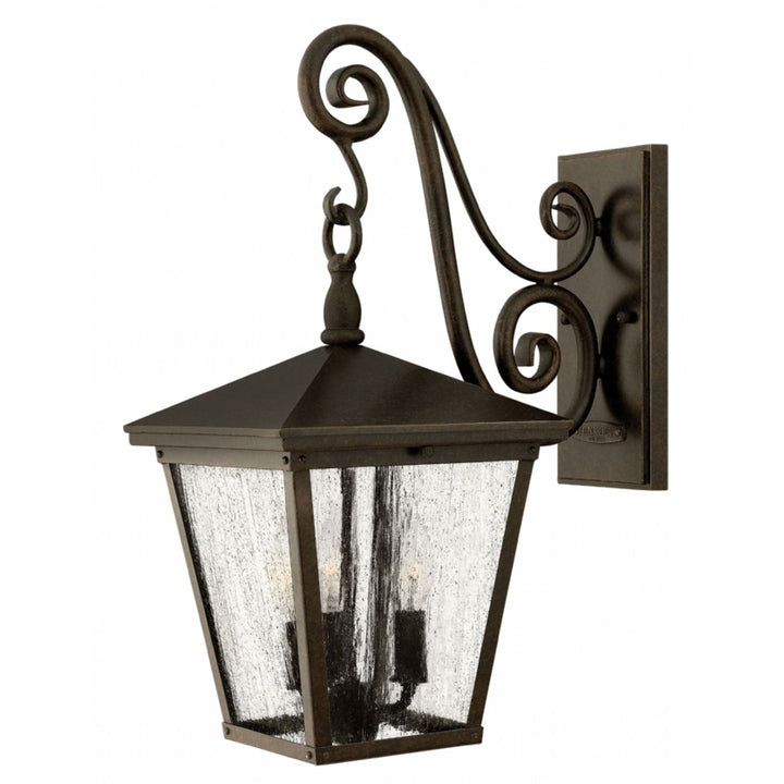 Hinkley Trellis 120V Outdoor Hanging Scroll Wall Sconce in Regency Bronze