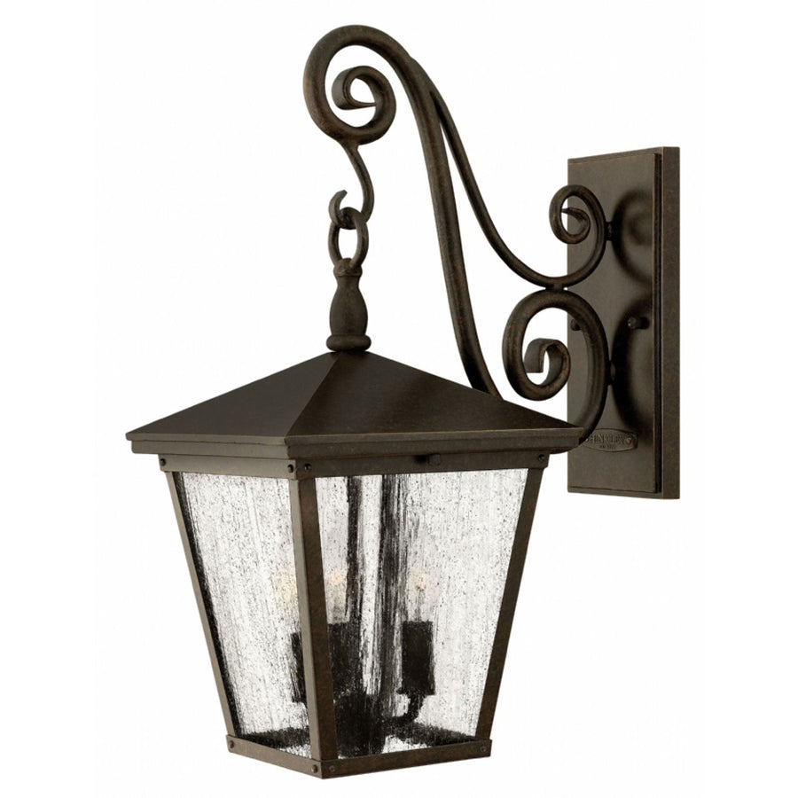 Hinkley Trellis 120V Outdoor Hanging Scroll Wall Sconce in Regency Bronze