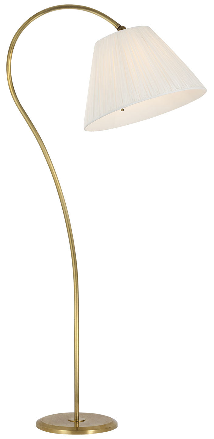 Visual Comfort Signature Dume Floor Lamp in Hand-Rubbed Antique Brass