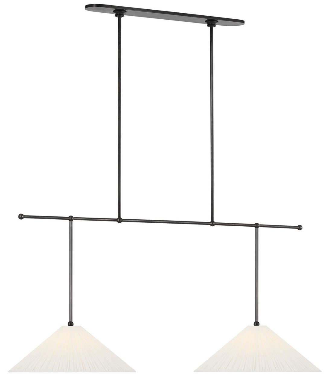 Visual Comfort Signature Soren Drop Linear Chandelier in Bronze