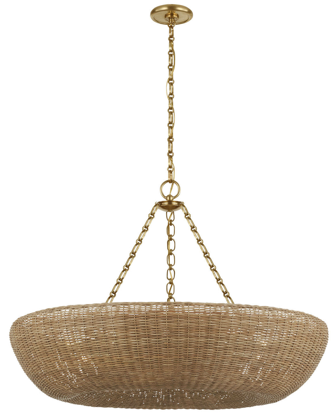 Visual Comfort Signature Devon Chandelier in Hand-Rubbed Antique Brass