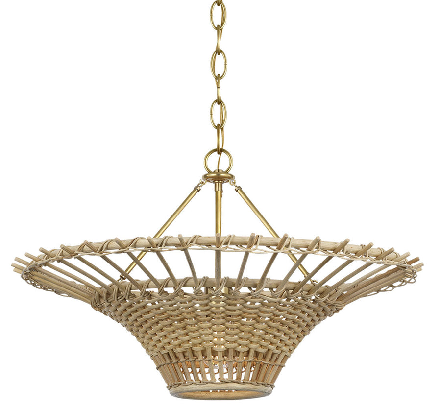 Visual Comfort Signature Elona Chandelier in Hand-Rubbed Antique Brass