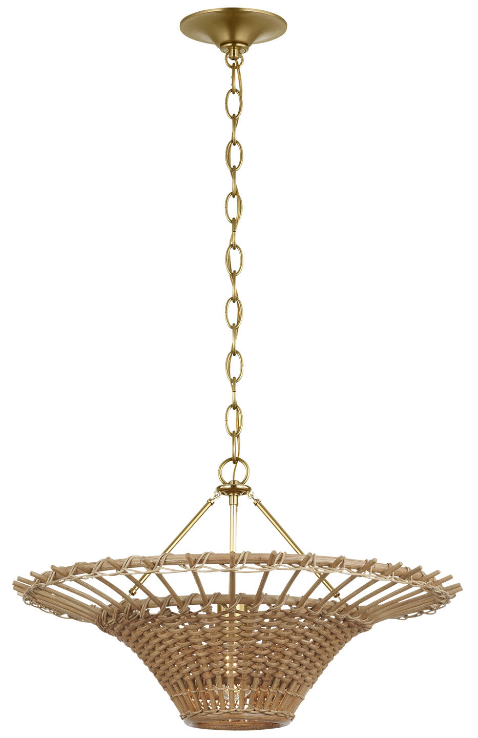 Visual Comfort Signature Elona Chandelier in Hand-Rubbed Antique Brass (view 2)