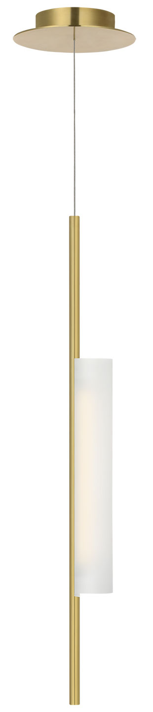Visual Comfort Signature Windchime Pendant in Soft Brass