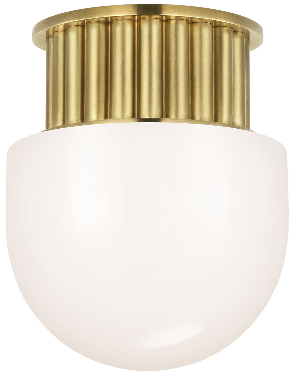 Visual Comfort Signature Nolan Ceiling Flush Light in Antique-Burnished Brass