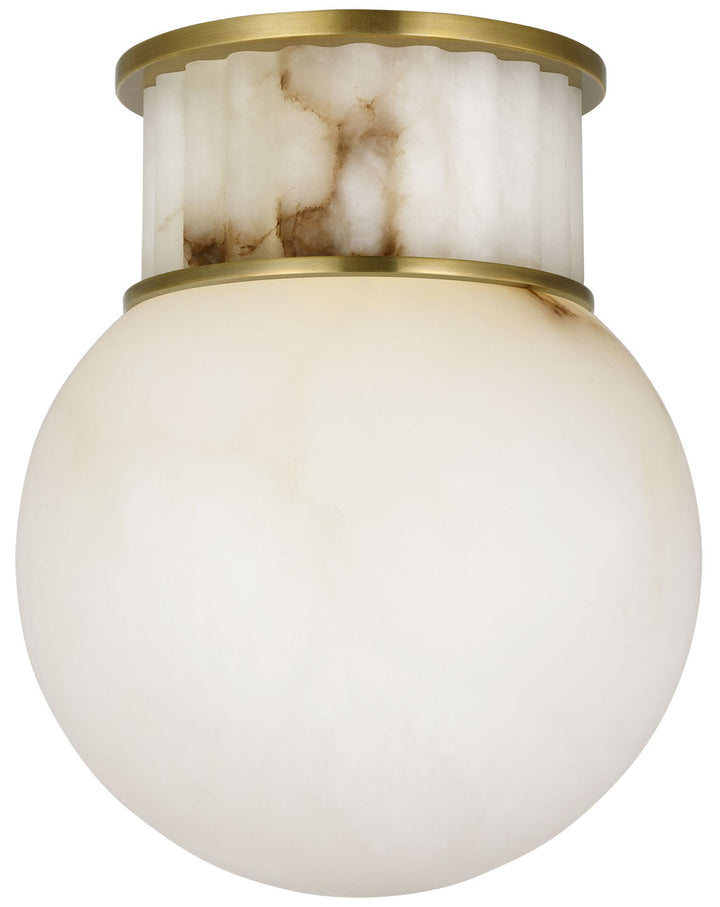 Visual Comfort Signature Nolan Globe Ceiling Flush Light in Alabaster