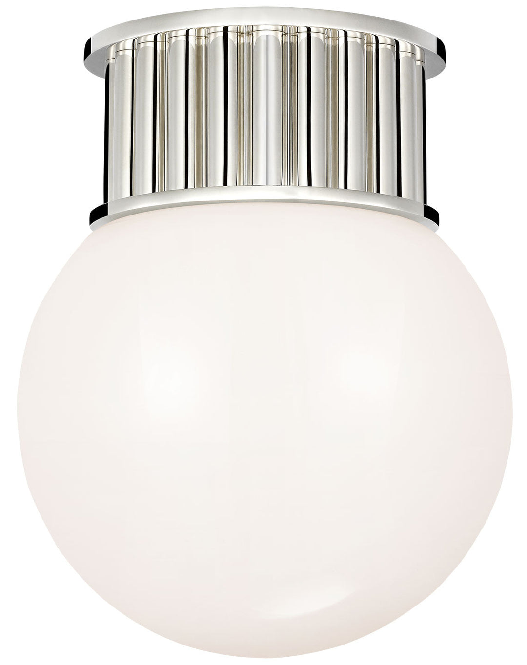 Visual Comfort Signature Nolan Globe Ceiling Flush Light in Polished Nickel