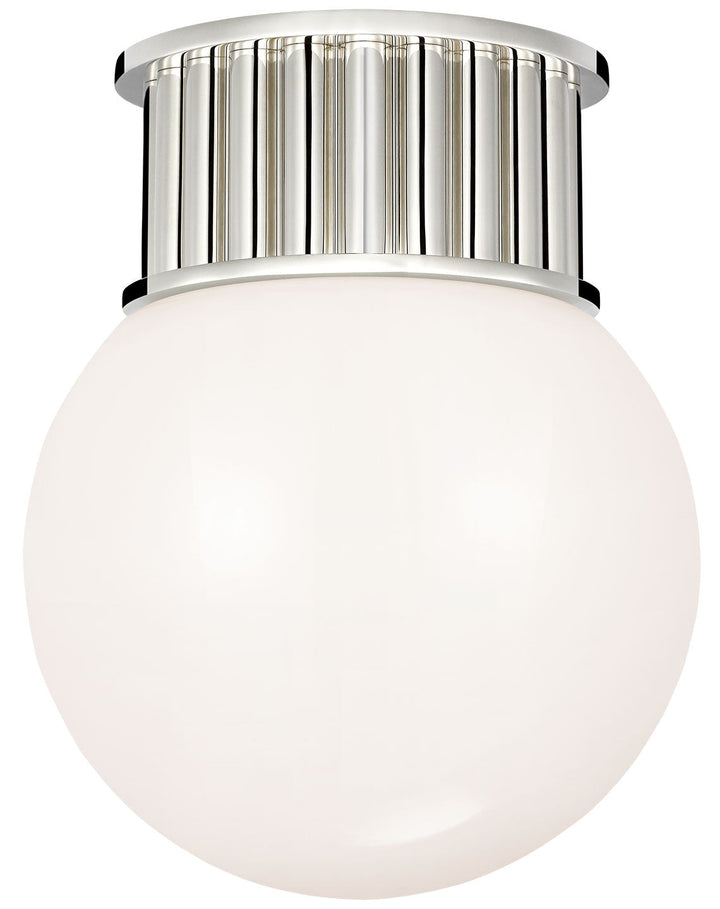 Visual Comfort Signature Nolan Globe Ceiling Flush Light in Polished Nickel
