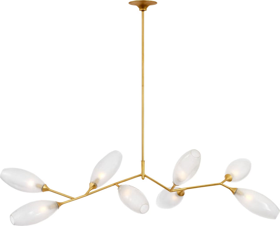 Visual Comfort Signature Toscano Linear Chandelier in Gild