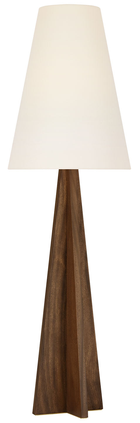Visual Comfort Signature Crue Floor Lamp in Natural Walnut