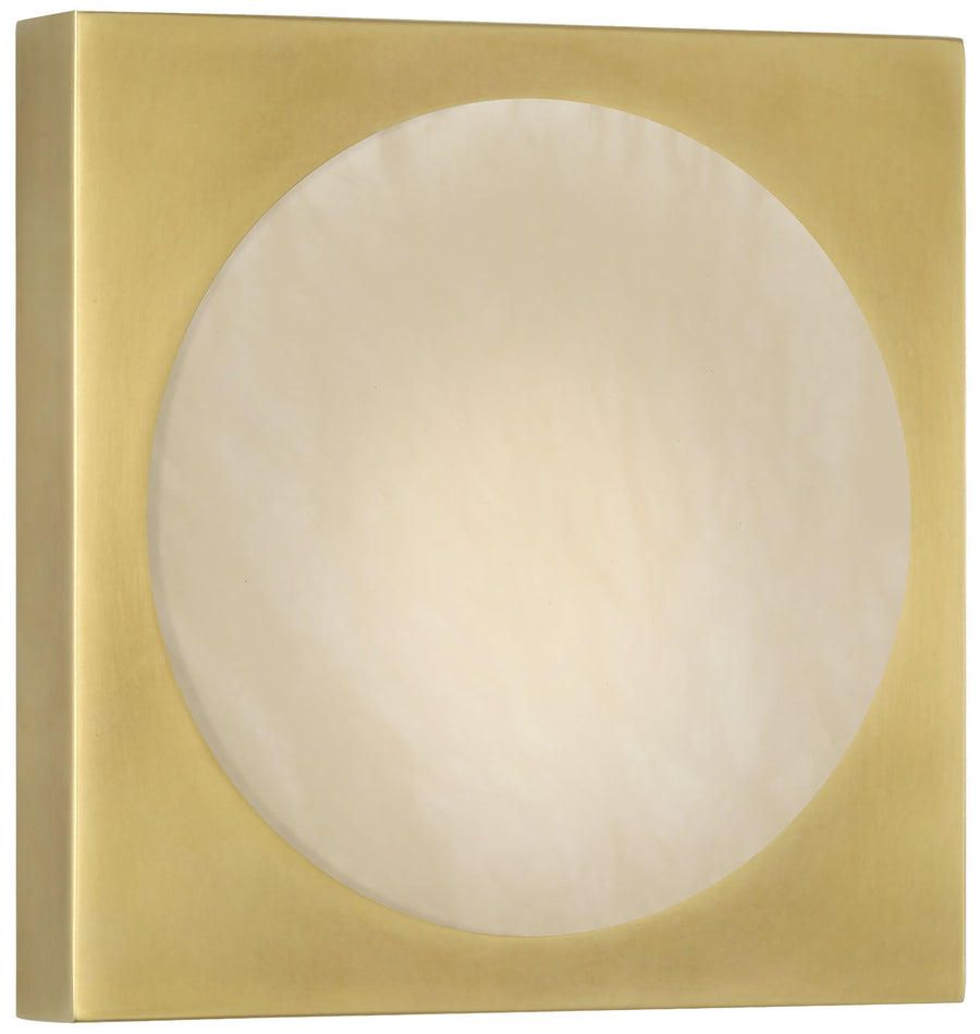 Visual Comfort Signature Dichotomy Square Wall Sconce in Antique-Burnished Brass