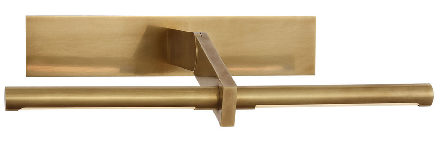 Visual Comfort Signature Axis Pivoting Library Wall Light in Antique-Burnished Brass