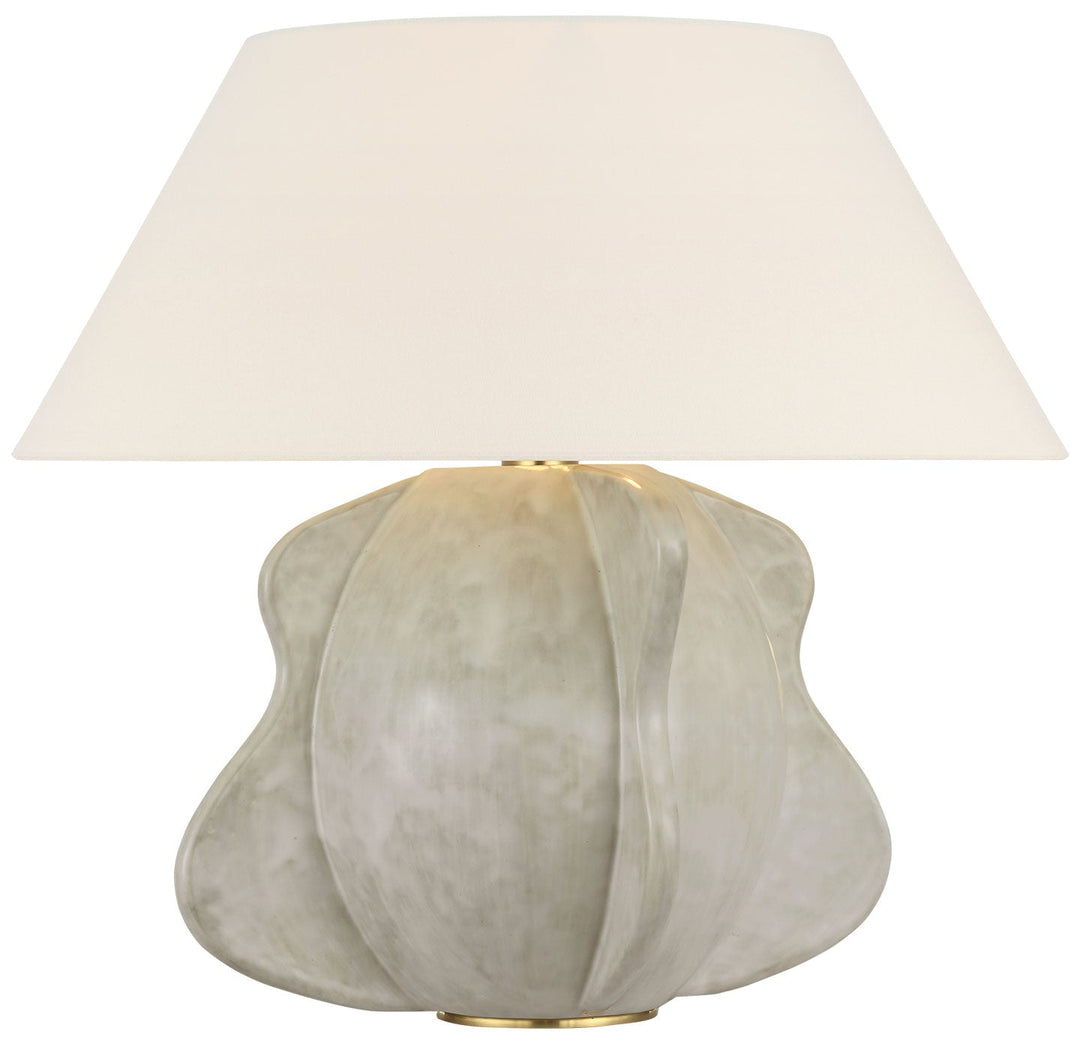 Visual Comfort Signature Delmar Table Lamp in Antiqued White
