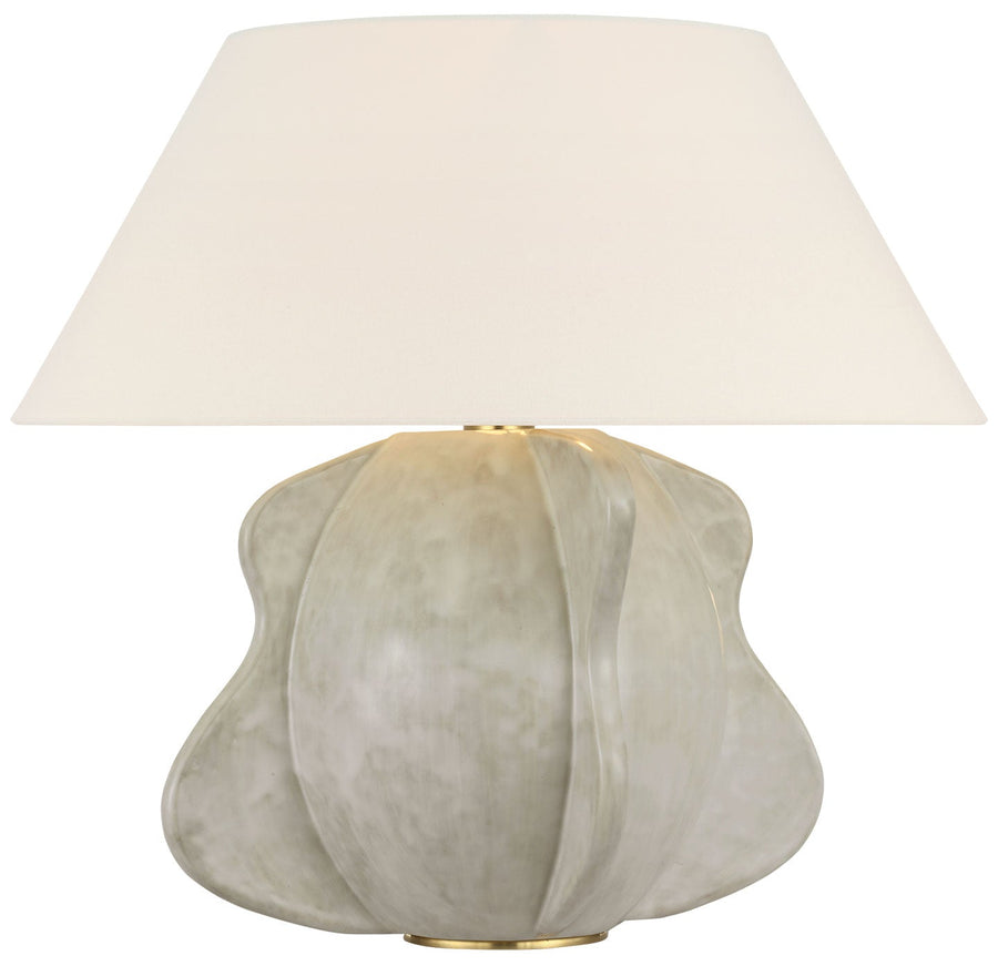 Visual Comfort Signature Delmar Table Lamp in Antiqued White